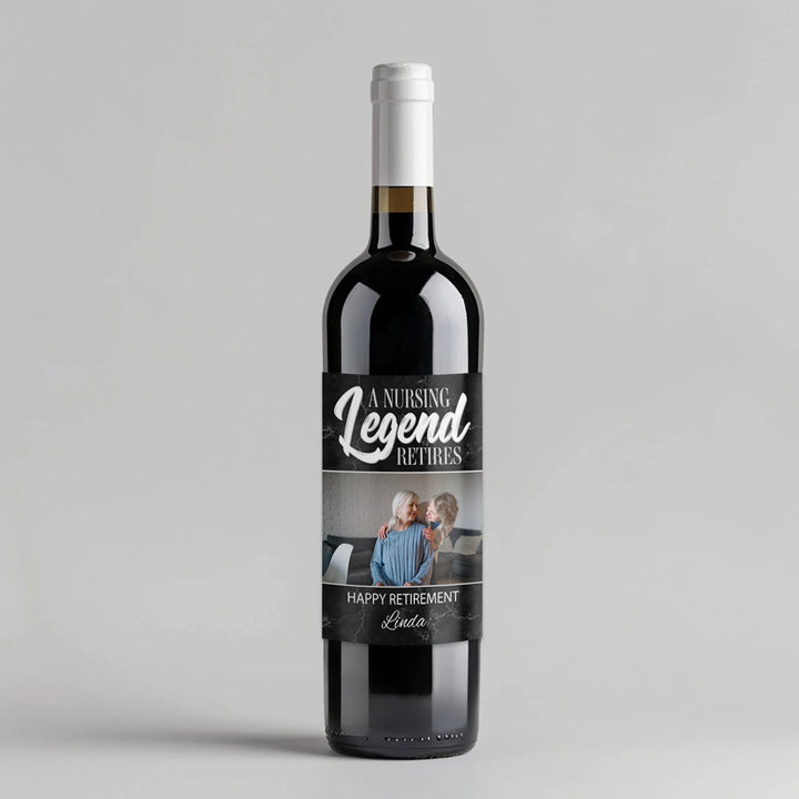 Nursing Legend Retirement Wine Label - iCustomLabel