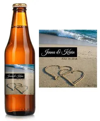 Ocean Hearts Beer Label - iCustomLabel