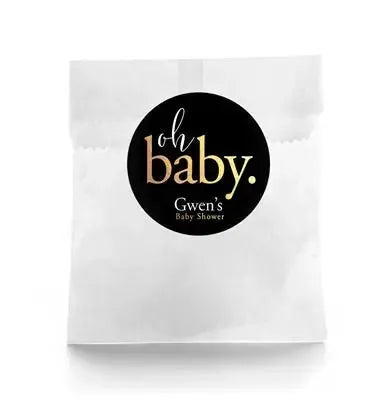 Oh Baby Shower Favor Labels - iCustomLabel