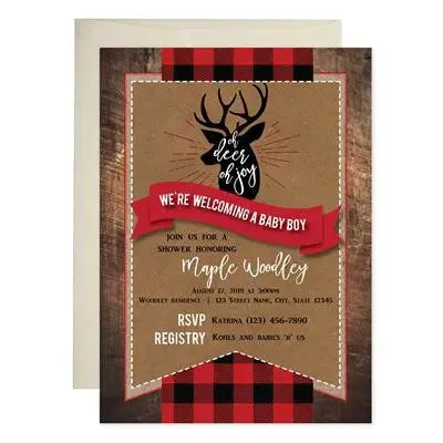 Oh Deer Baby Shower Invitations - iCustomLabel