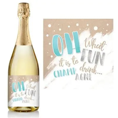 Oh What Fun Champagne Label - iCustomLabel