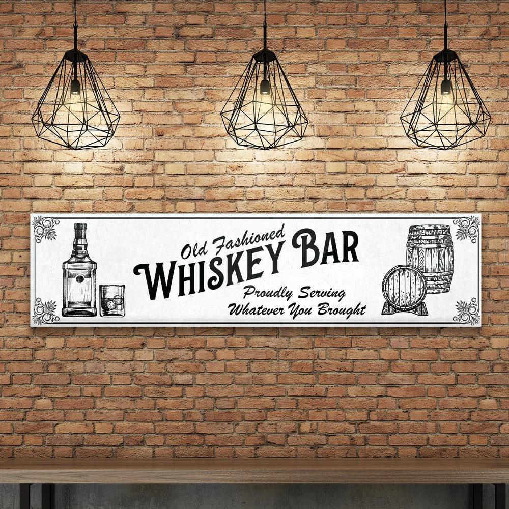 Old Fashioned Whiskey Bar Metal Sign - iCustomLabel