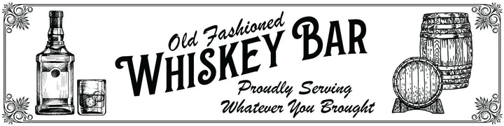 Old Fashioned Whiskey Bar Metal Sign - iCustomLabel