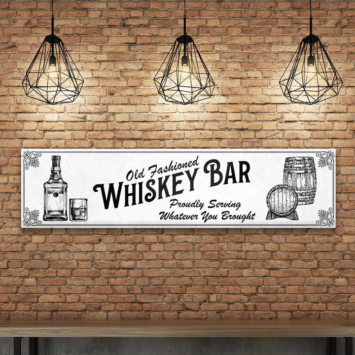 Old Fashioned Whiskey Bar Metal Sign - iCustomLabel