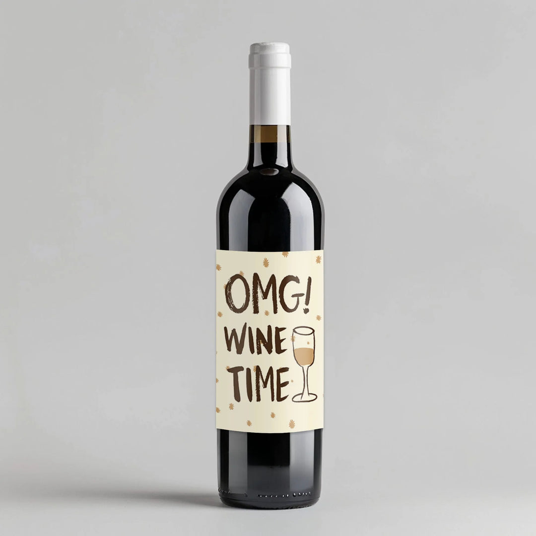 OMG Wine Time Wine Label - iCustomLabel