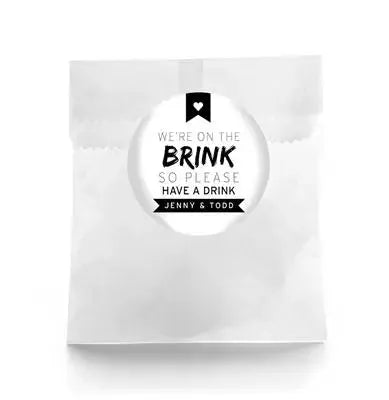 On The Brink Wedding Favor Labels - iCustomLabel