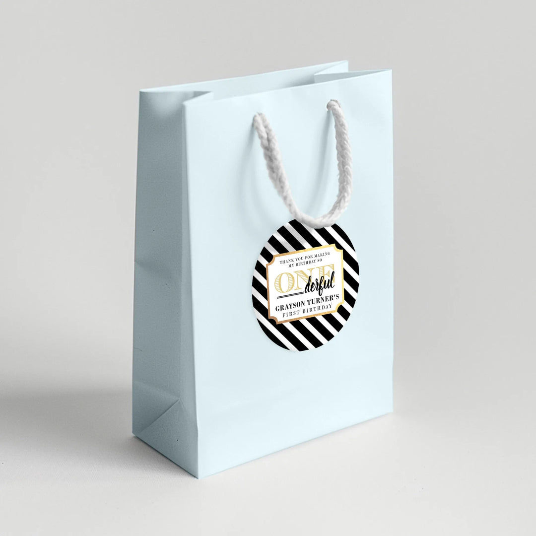 Onederful Birthday Favor Labels - iCustomLabel