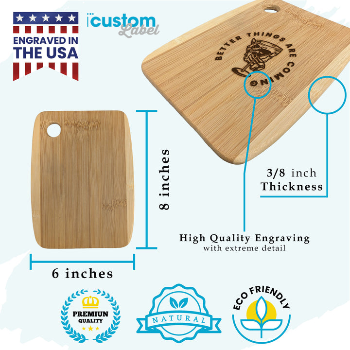 Open Bar Bamboo Cutting Board