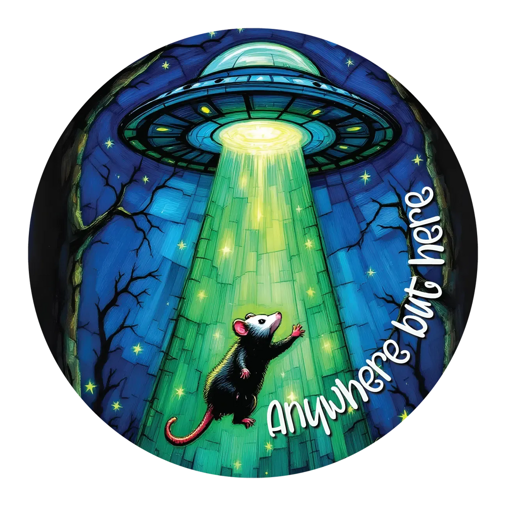 Opossum UFO Front Door Decor - iCustomLabel