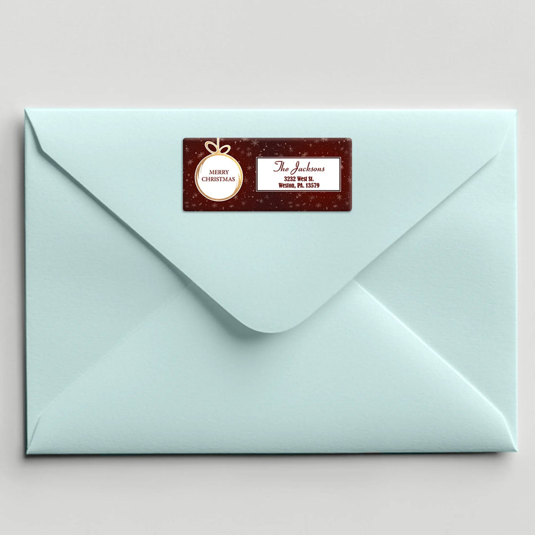 Ornament Christmas Address Label - iCustomLabel
