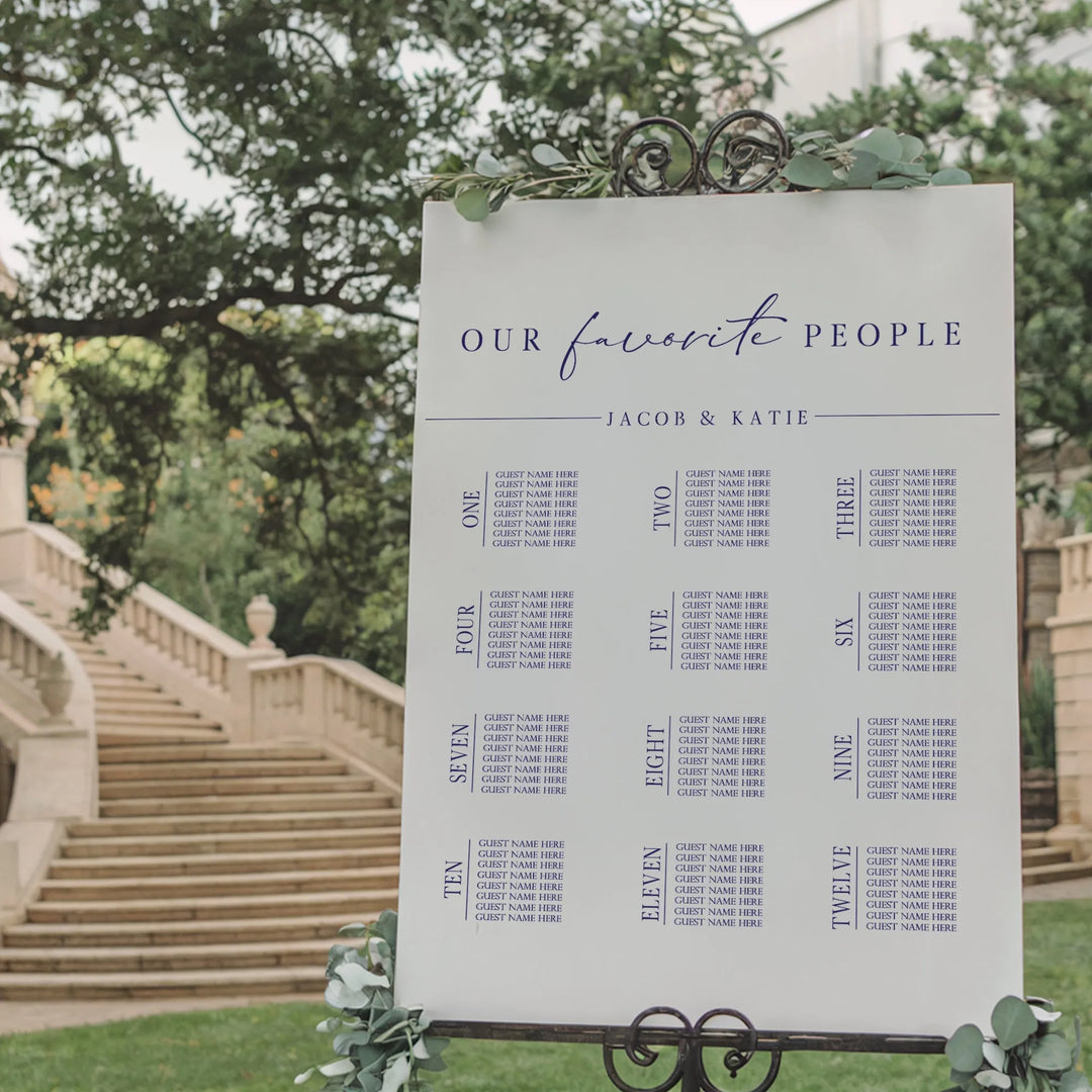 Our Favorite People Wedding Seating Chart - iCustomLabel