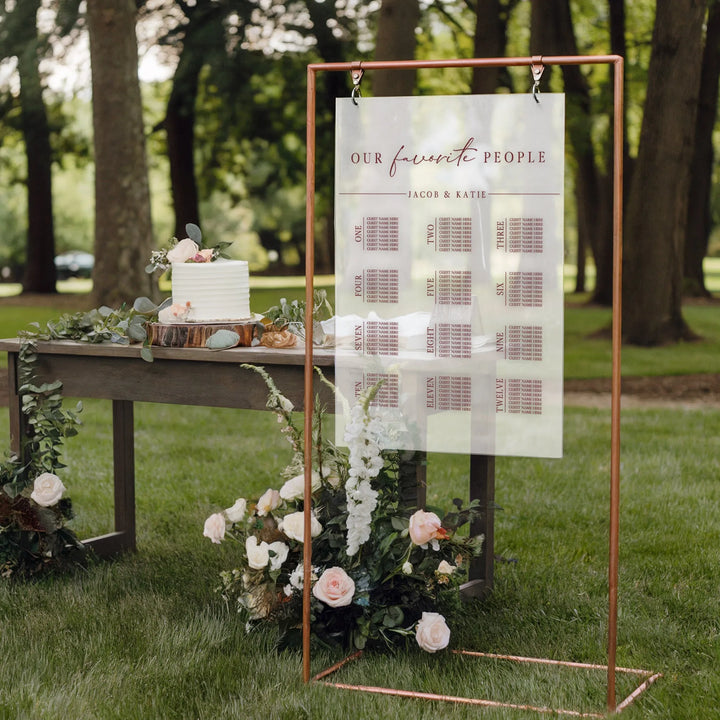 Our Favorite People Wedding Seating Chart - iCustomLabel