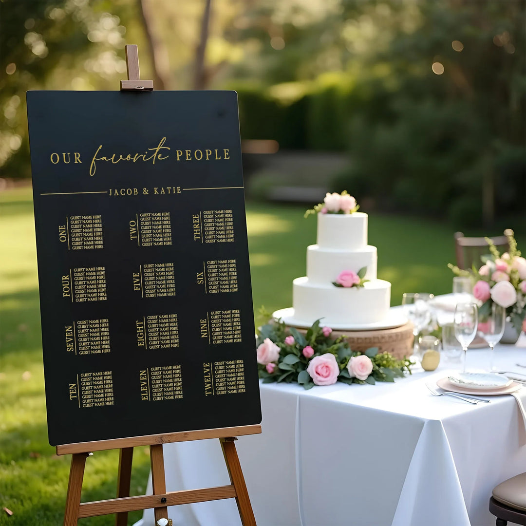 Our Favorite People Wedding Seating Chart - iCustomLabel