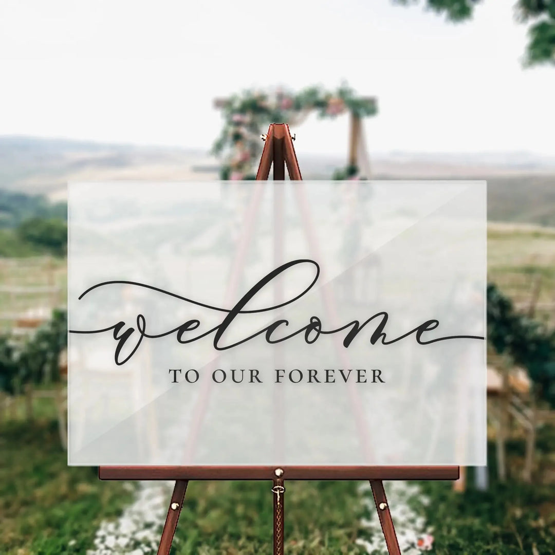 Our Forever Wedding Welcome Sign - iCustomLabel