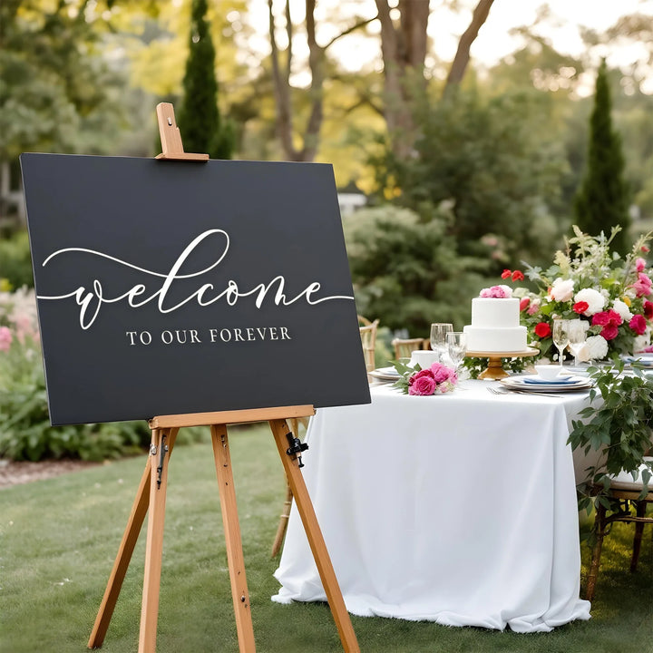 Our Forever Wedding Welcome Sign - iCustomLabel