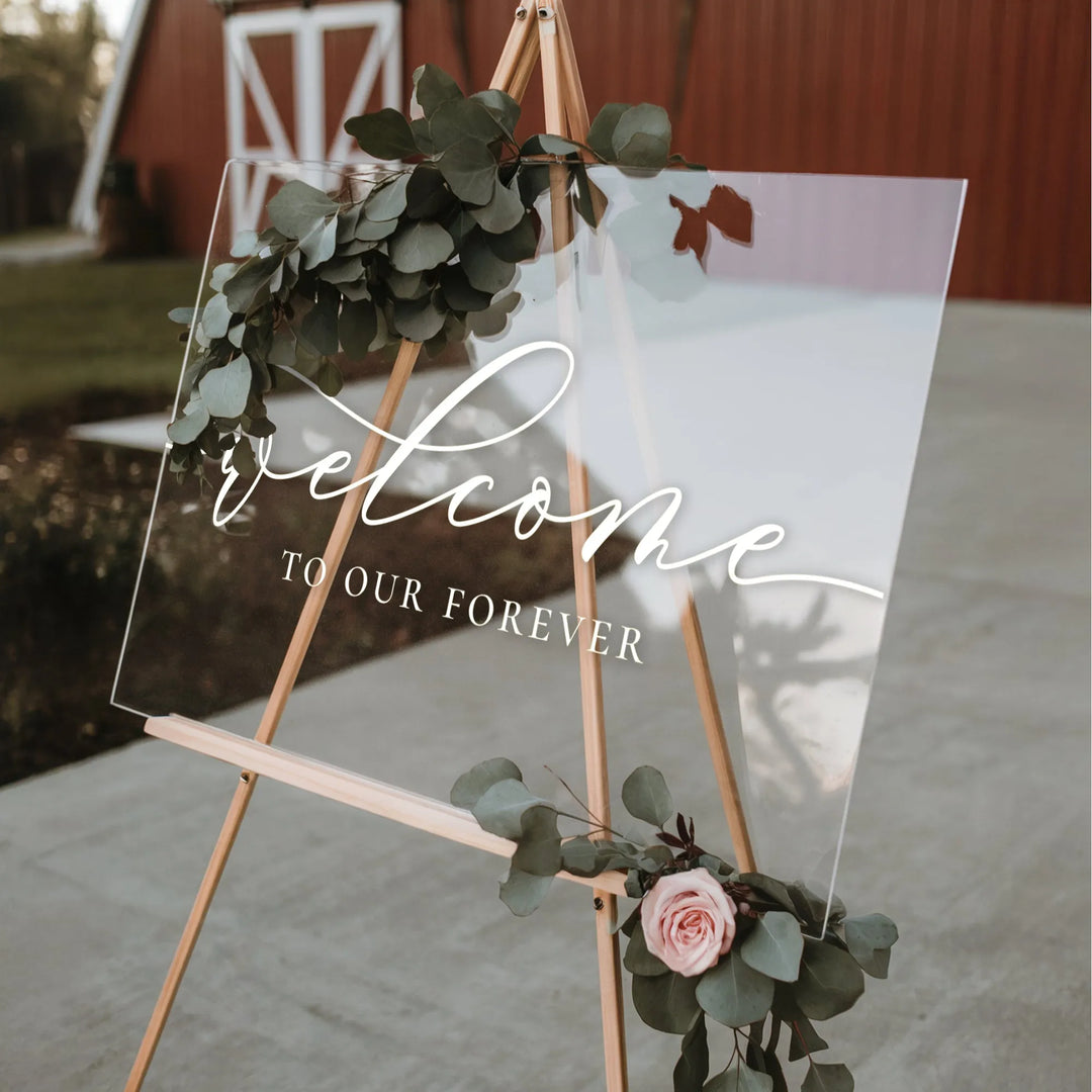 Our Forever Wedding Welcome Sign - iCustomLabel