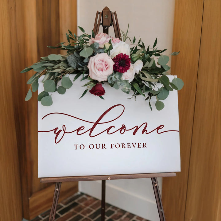 Our Forever Wedding Welcome Sign - iCustomLabel