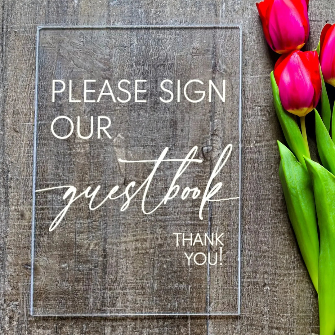 Our Guestbook Wedding Table Sign - iCustomLabel