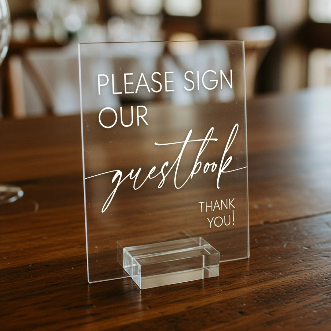 Our Guestbook Wedding Table Sign - iCustomLabel