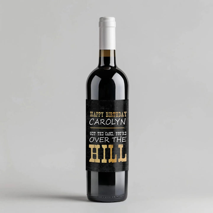 Over The Hill Wine Label - iCustomLabel
