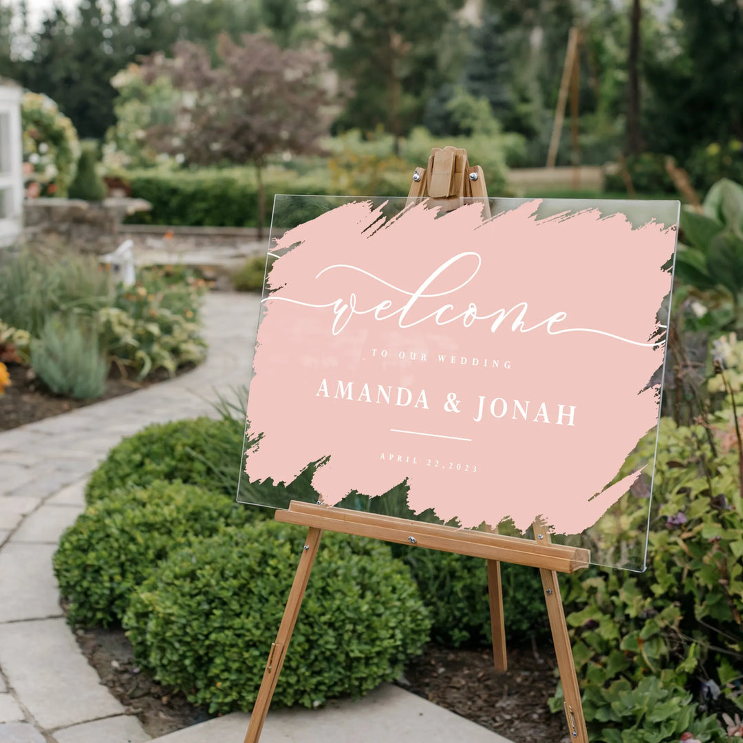 Paint Swatch Acrylic Wedding Welcome Sign - iCustomLabel