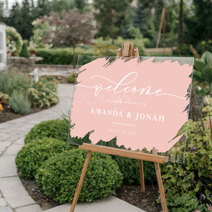 Paint Swatch Acrylic Wedding Welcome Sign - iCustomLabel