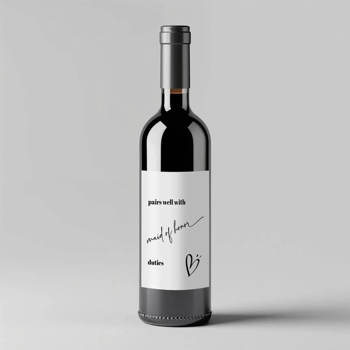 Pairs Well With Being Wine Label - iCustomLabel