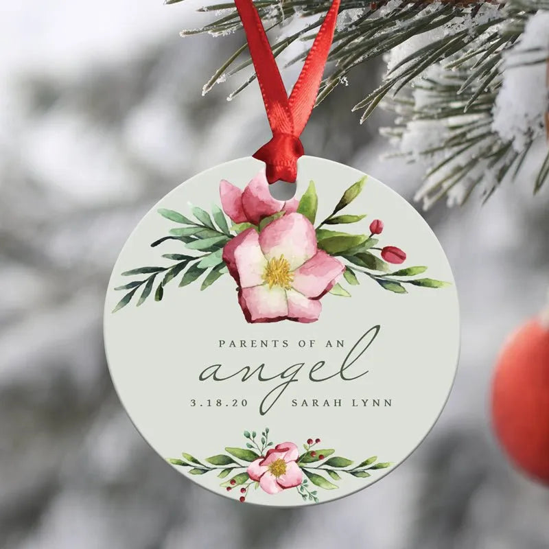 Parents of An Angel Miscarriage Christmas Ornament - iCustomLabel