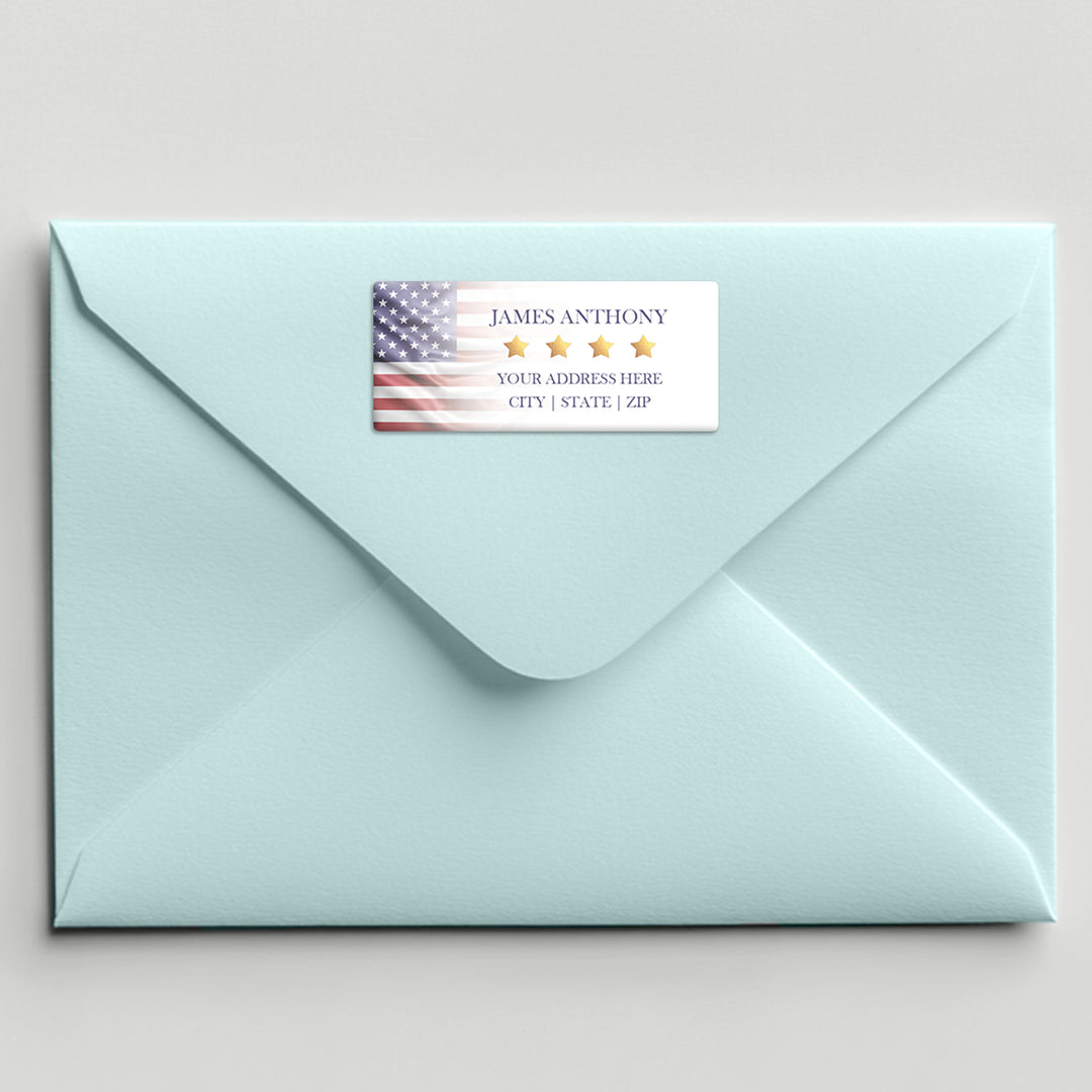 Patriotic Address Label - iCustomLabel