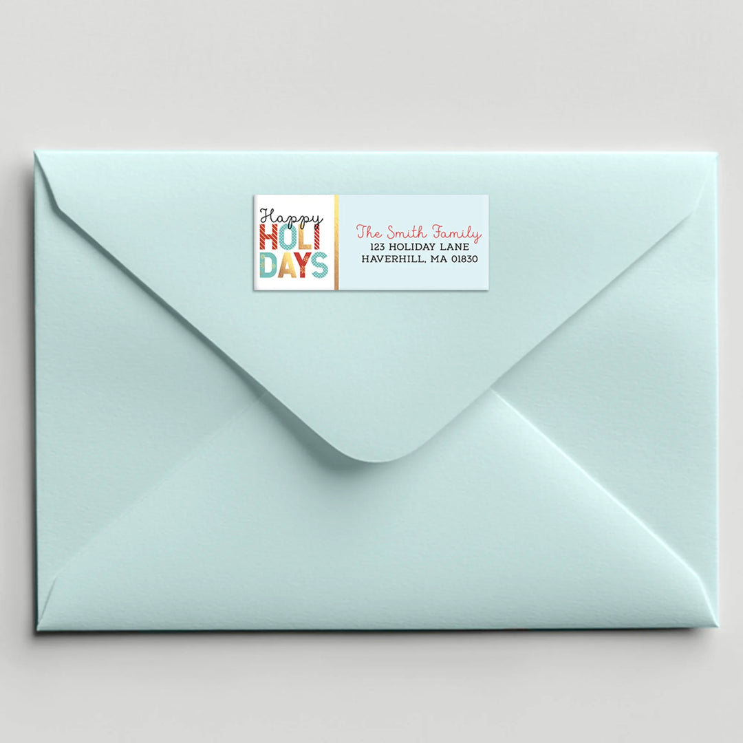 Patterned Holidays Address Label - iCustomLabel