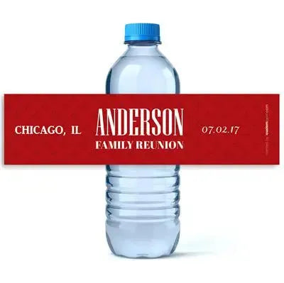 Patterned Water Bottle Labels - iCustomLabel