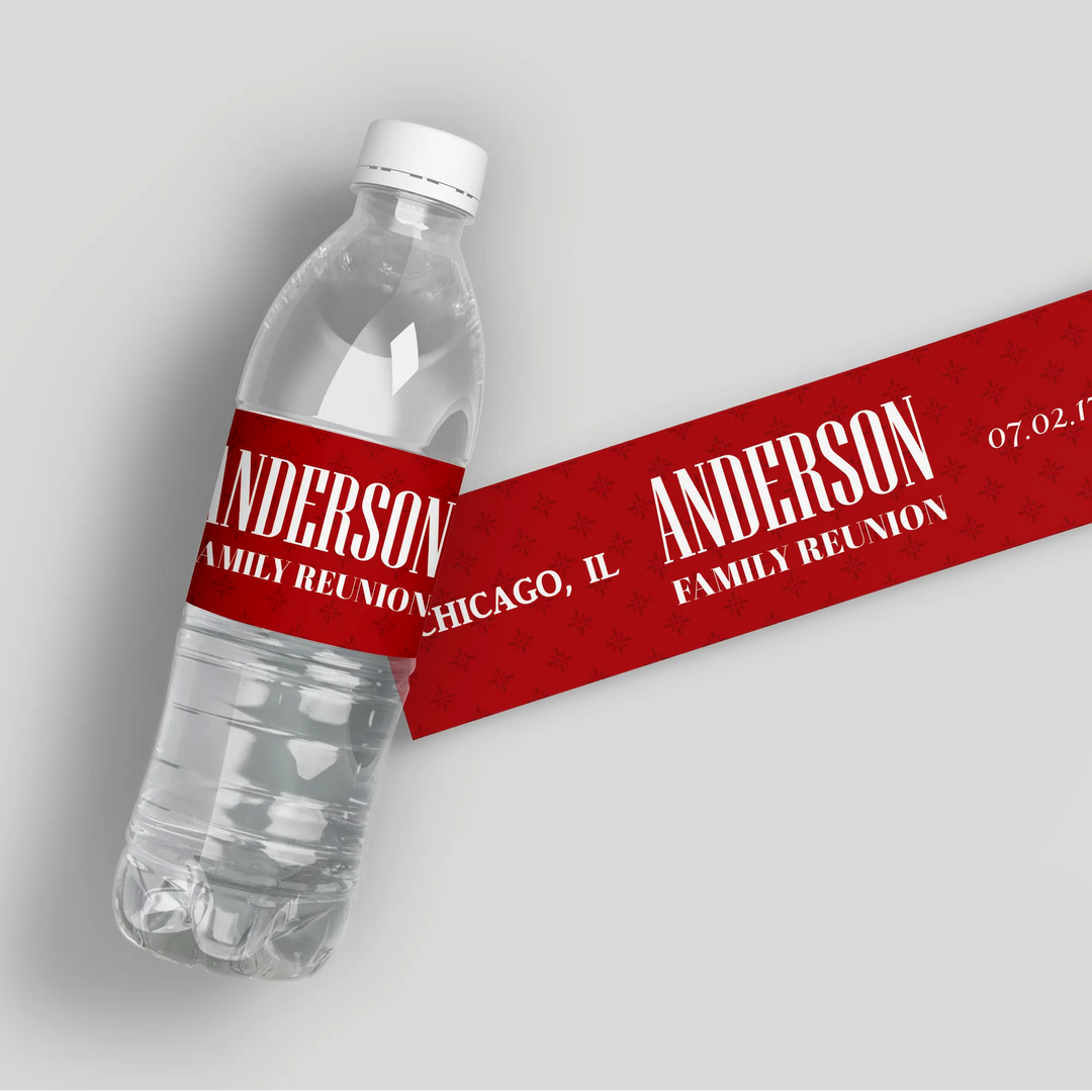 Patterned Water Bottle Labels - iCustomLabel