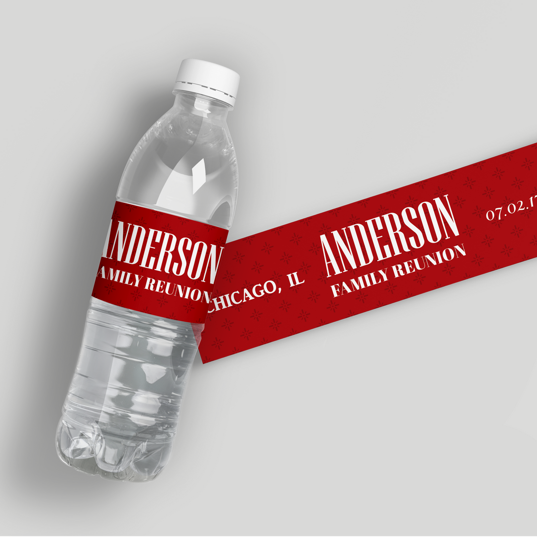 Patterned Water Bottle Labels - iCustomLabel