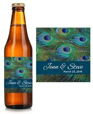 Peacock Feathers Beer Label - iCustomLabel