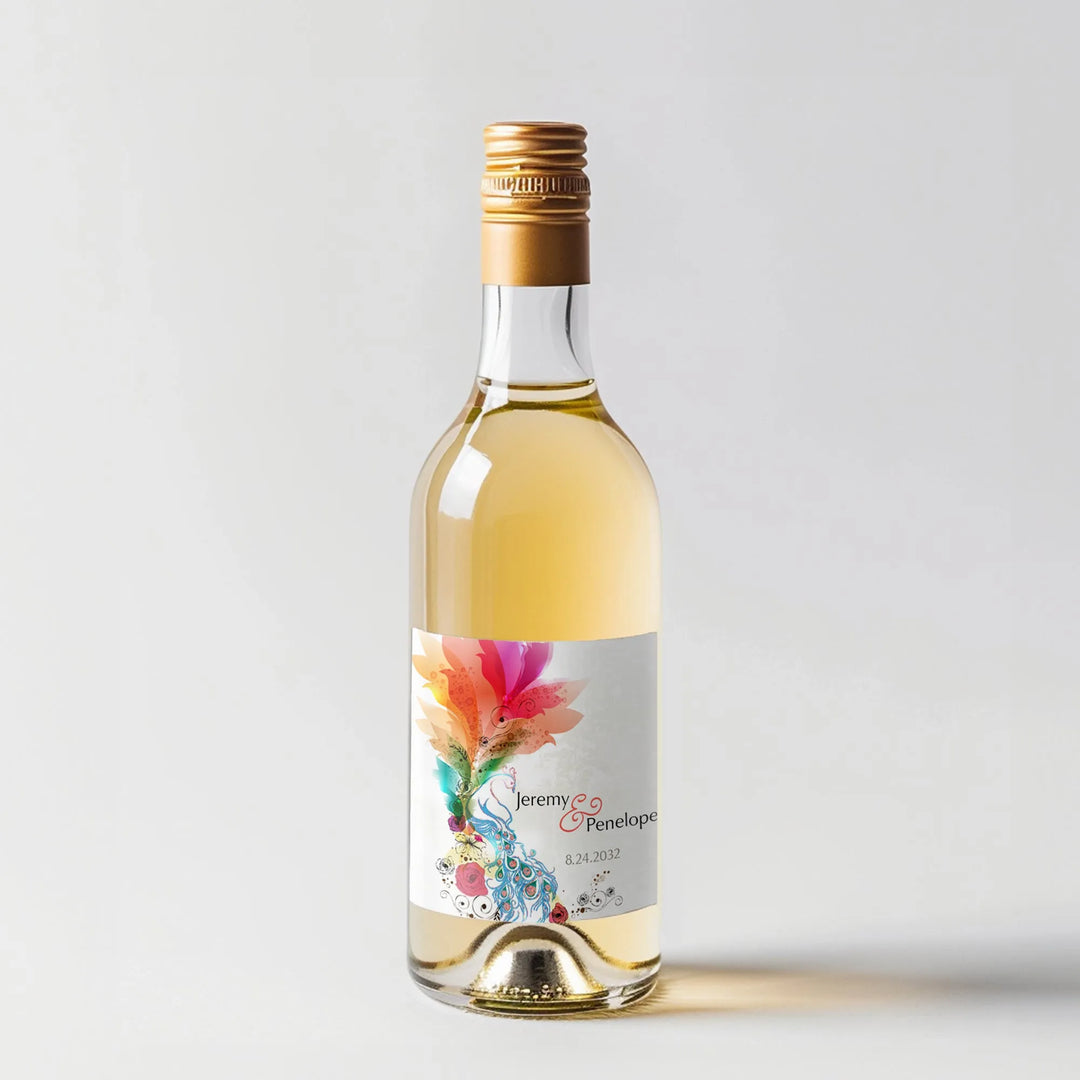 Peacock Mini Wine Label - iCustomLabel
