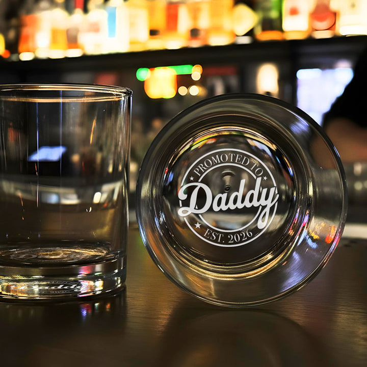 Personalized Father's Day Rocks Glass - Custom Engraved Whiskey Gift - iCustomLabel