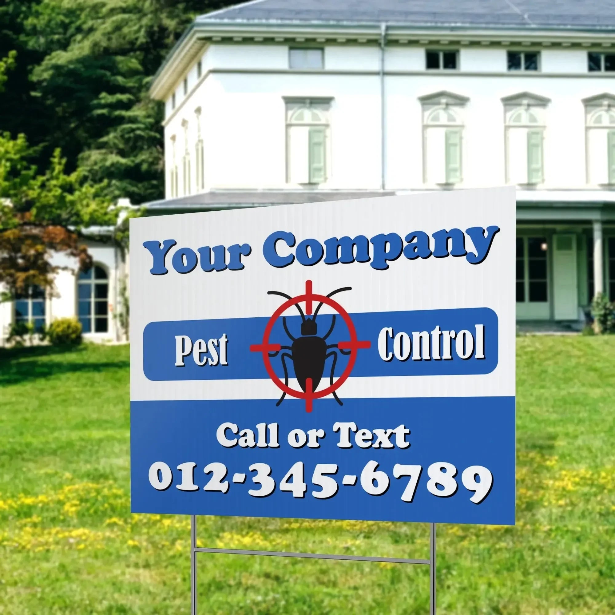 Pest Control Yard Sign | Exterminator Advertising – iCustomLabel