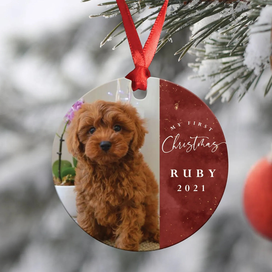 Pet's First Christmas Ornament - iCustomLabel