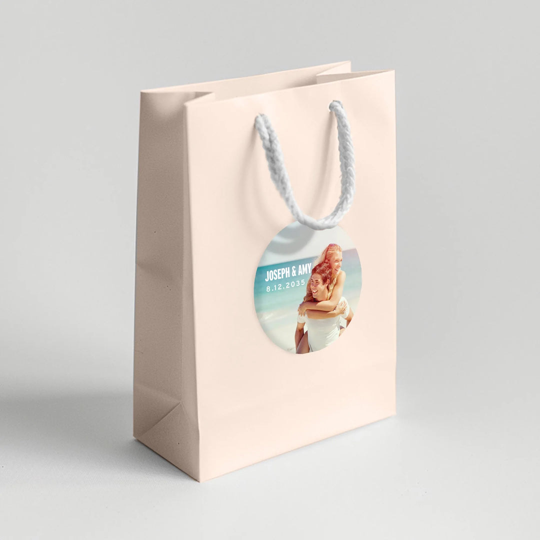 Photo Block Font Favor Labels - iCustomLabel