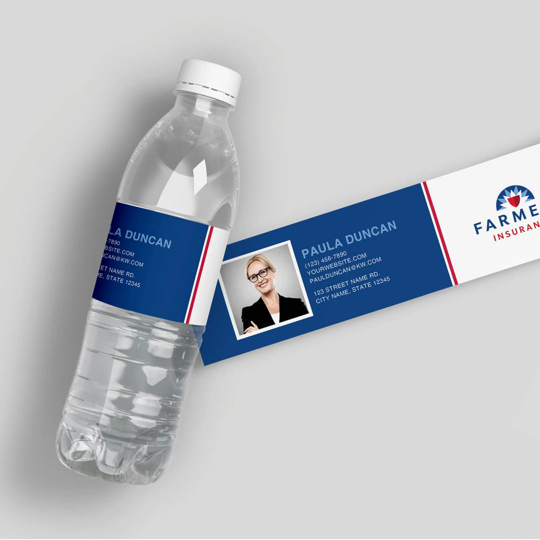 Photo Farmers Insurance Water Bottle Labels - iCustomLabel