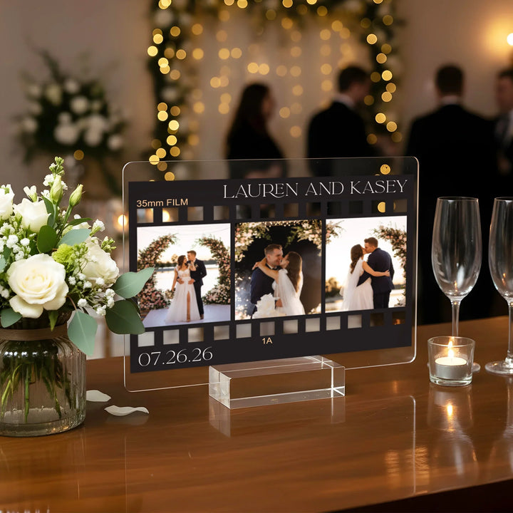 Photo Film Wedding Table Sign