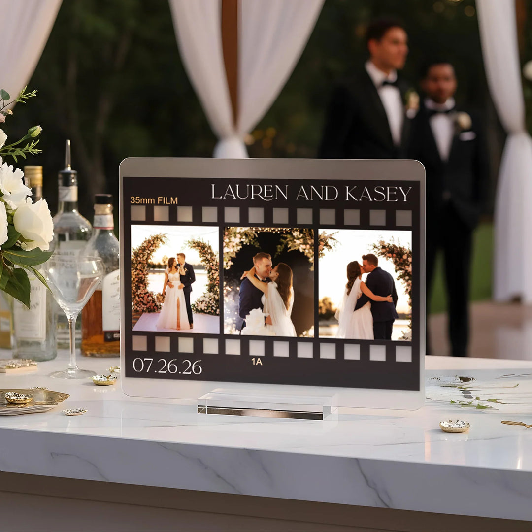 Photo Film Wedding Table Sign