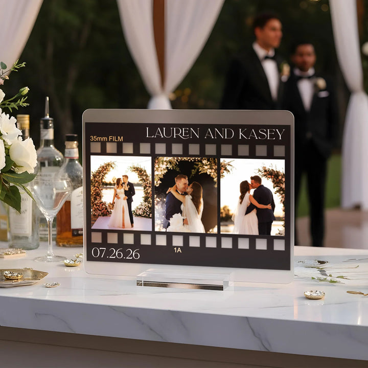 Photo Film Wedding Table Sign
