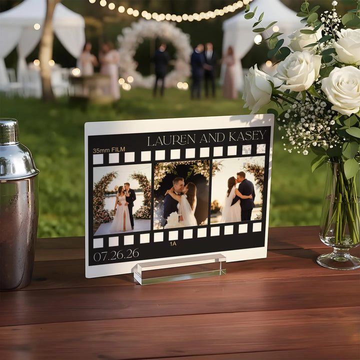 Photo Film Wedding Table Sign