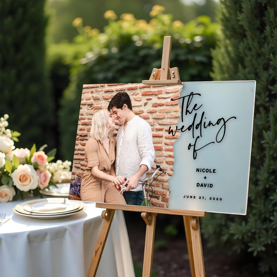 Photo Swash Wedding Welcome Sign - iCustomLabel