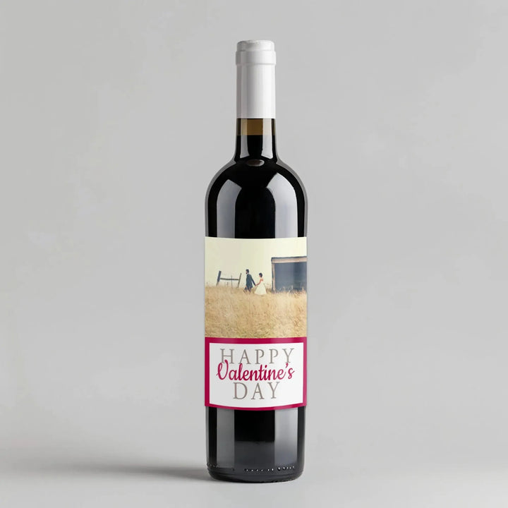 Photo Valentines Day Wine Label - iCustomLabel