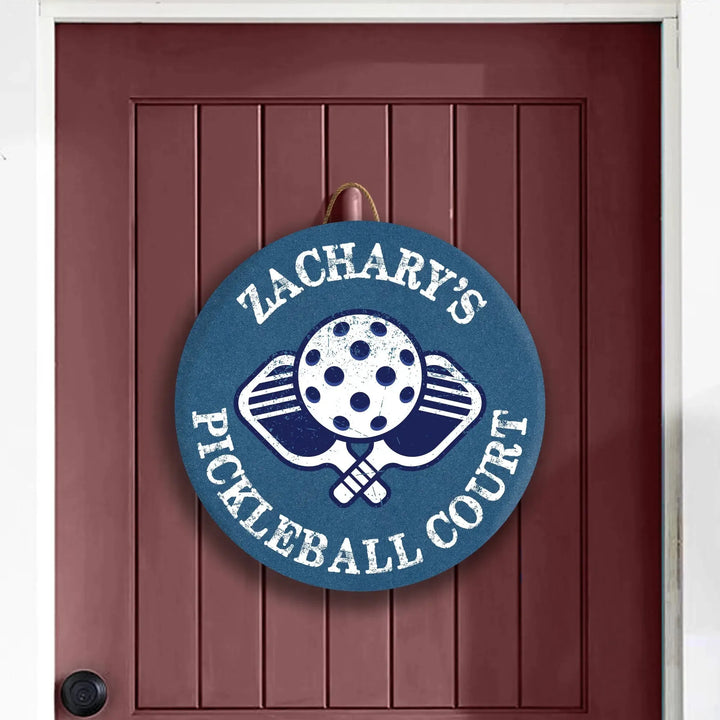 Pickleball Court Custom Wood Sign - iCustomLabel