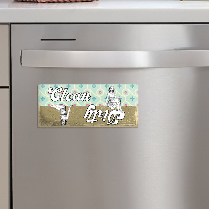 Pin Up Clean Dirty Dishwasher Magnet