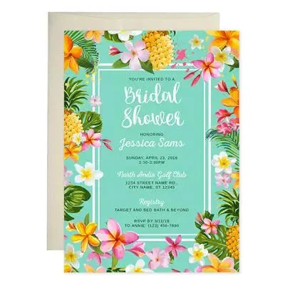 Pineapple Bridal Shower Invitations - iCustomLabel