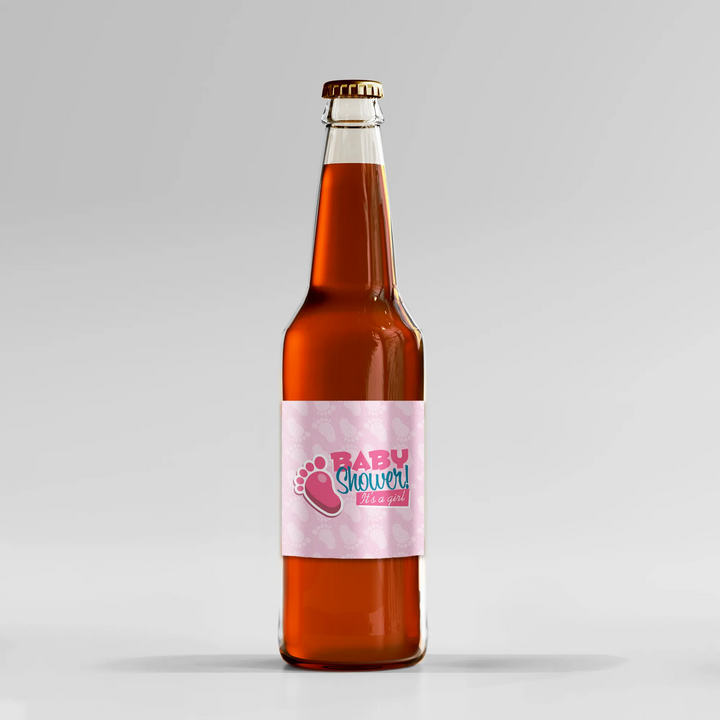 Pink Baby Feet Soda Label - iCustomLabel